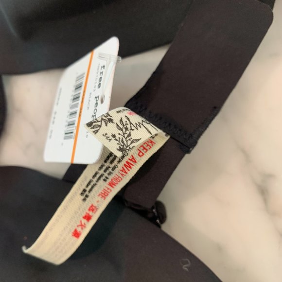 Free People Black Ari Underwire Bra 34A New with Tag - Picture 2 of 16